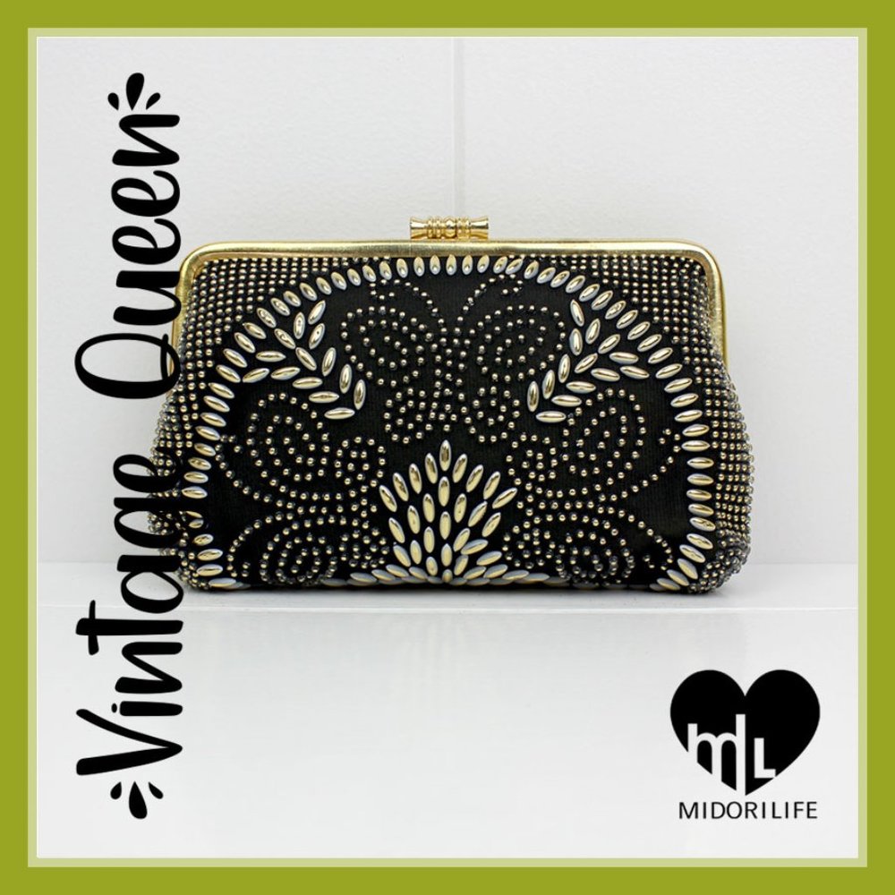 VINTAGE Beaded Kiss-Lock Clutch